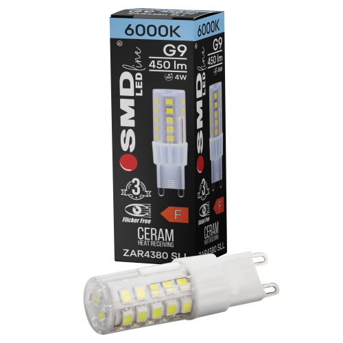$ ŻARÓWKA G9 LED SMD CW 4W 450lm 3Y 4380 FF